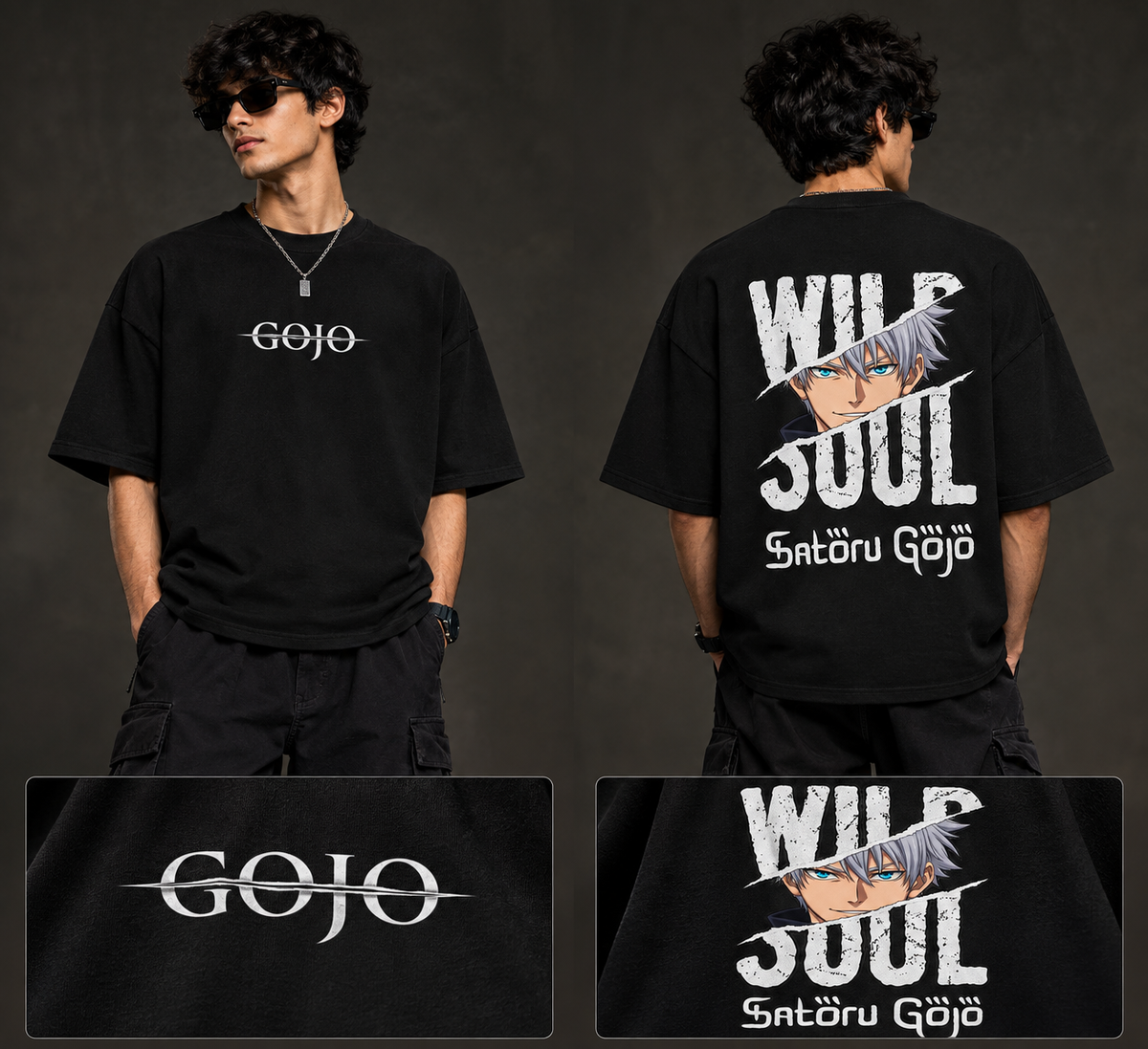 GOJO-anime inspired Unisex Oversized T shirt